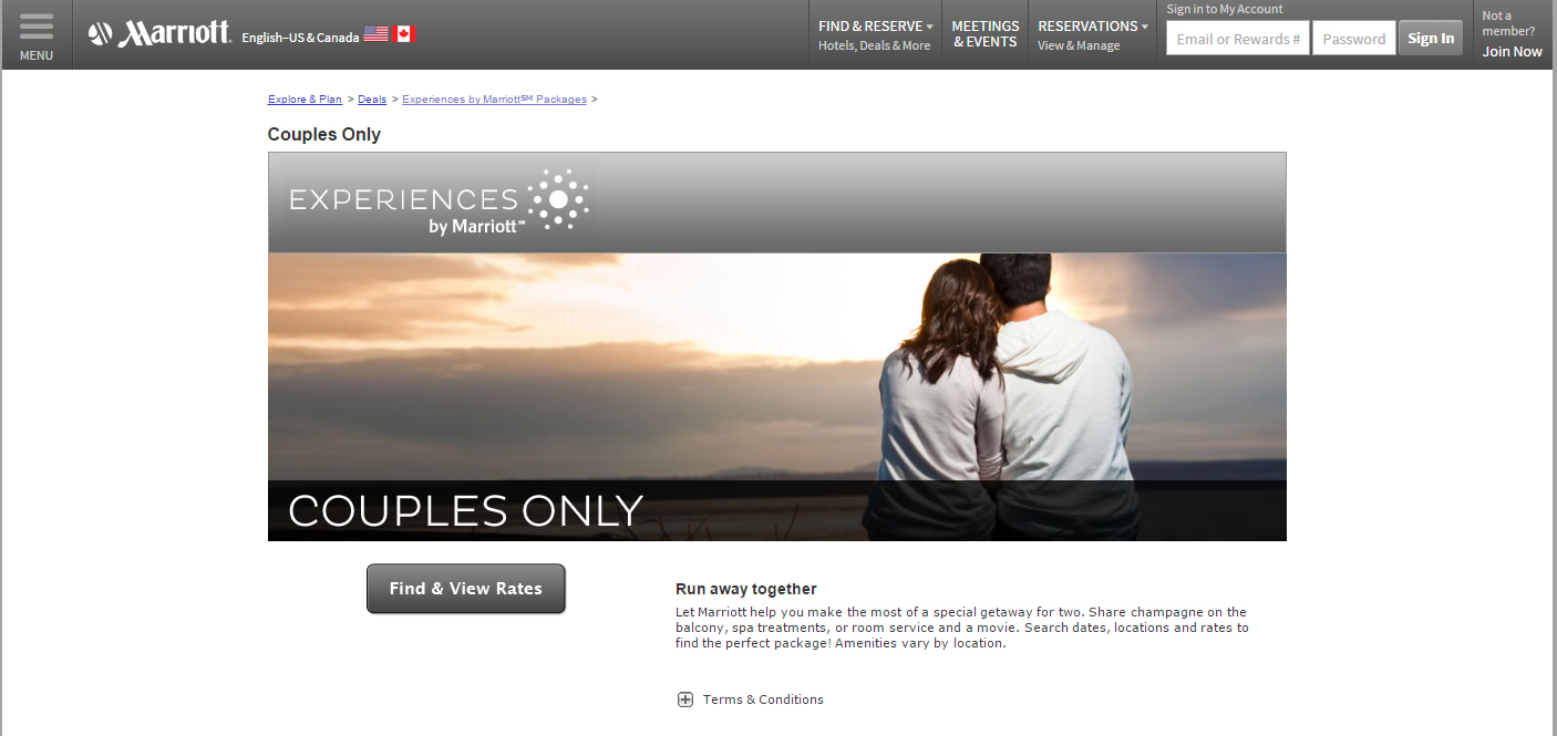 Marriott Romance Packages