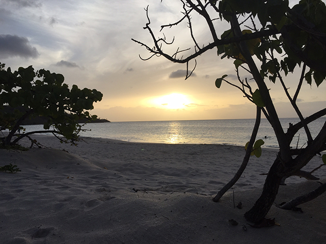 Grand Anse Beach Sunset Grenada